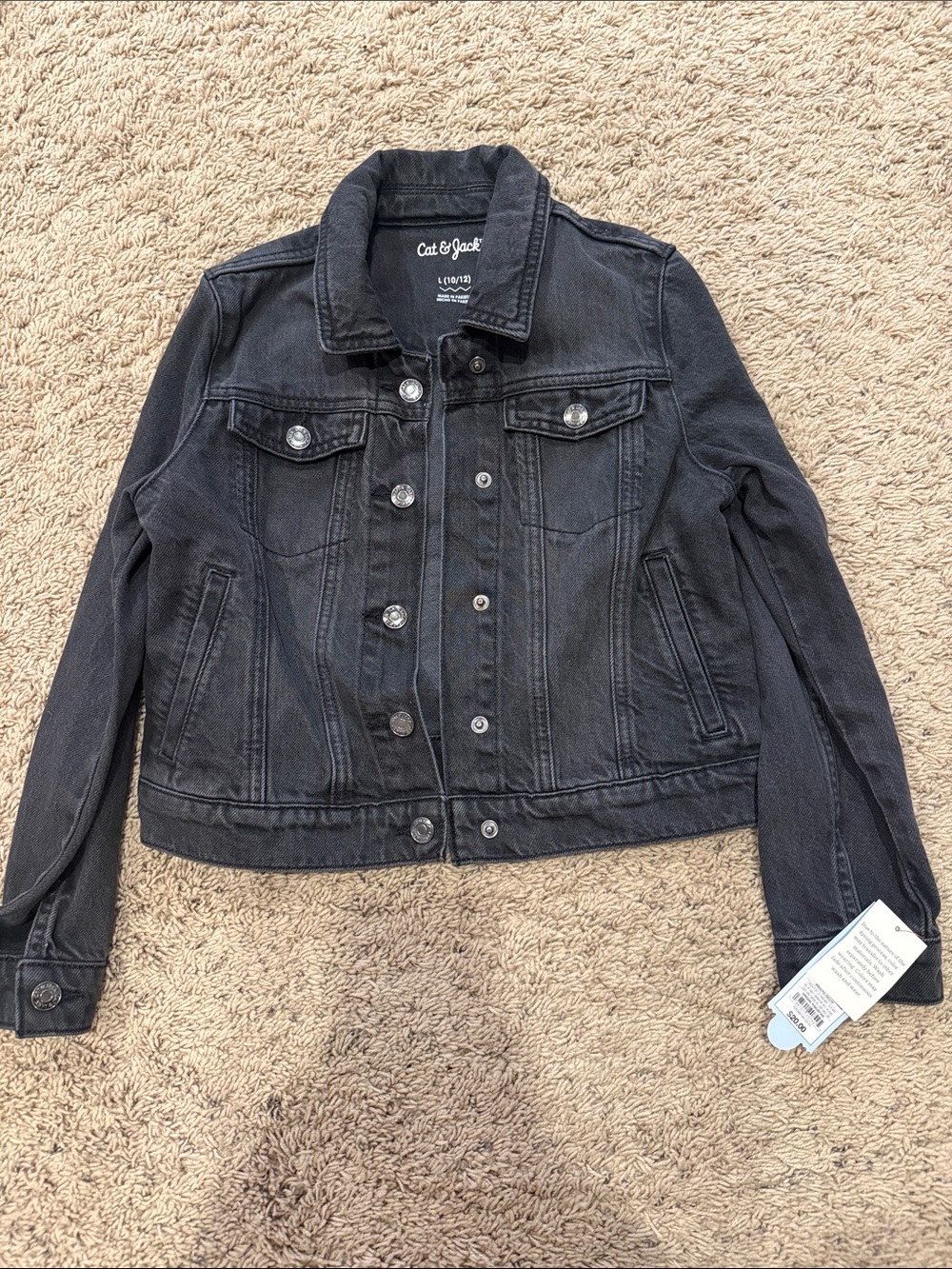 Cat & Jack Black Denim Jean Jacket